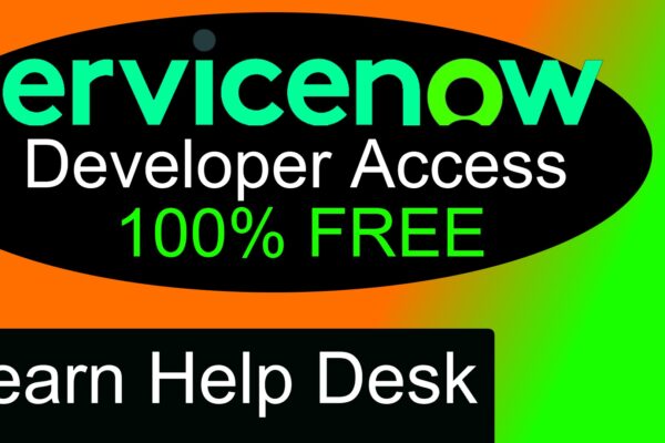 Gain access to Developer Instance of ServiceNow for free ticketing system with Help Desk Training.